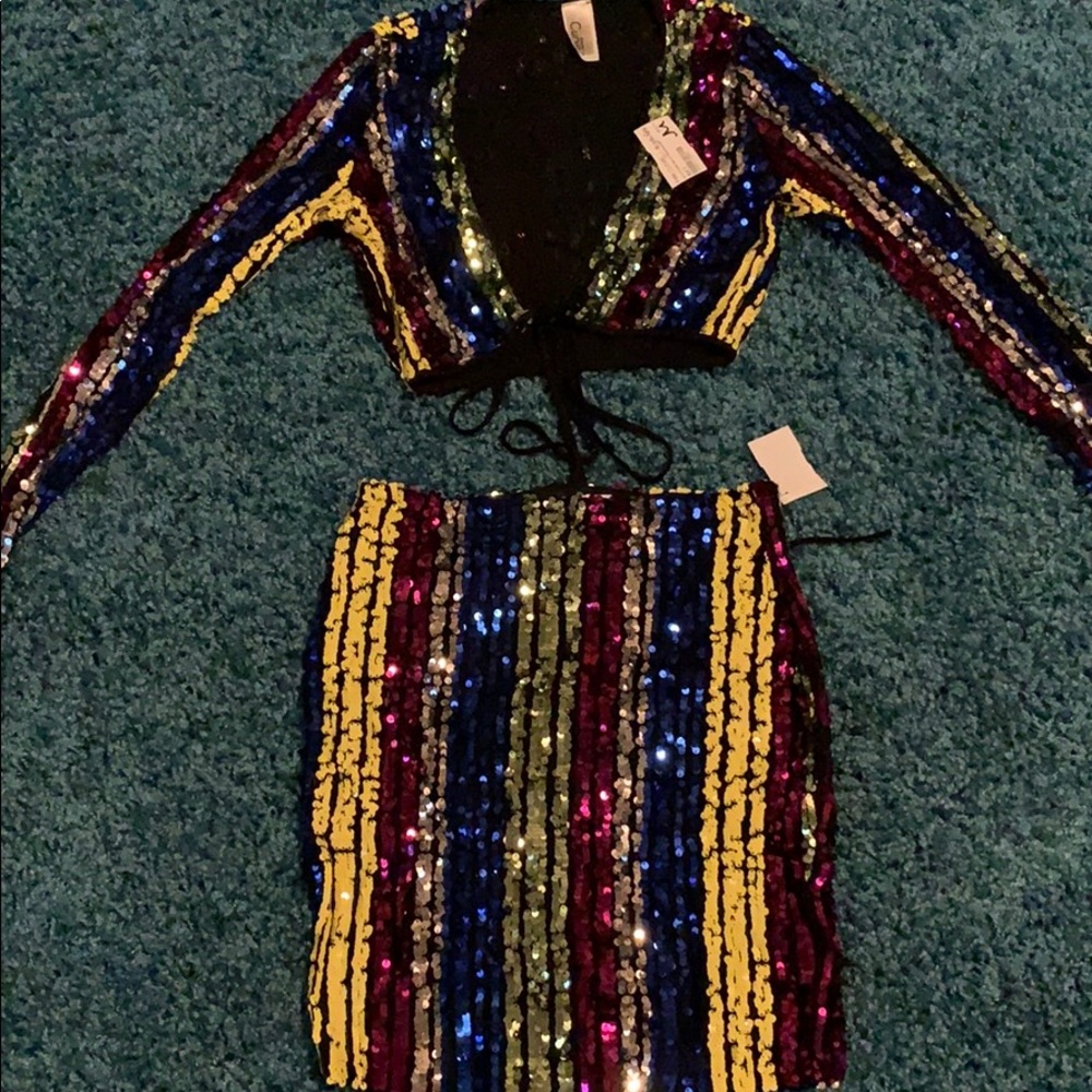 Sparkle color two piece